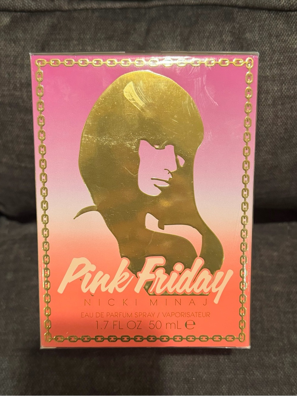 Nicki Minaj Pink Friday Gradient Pink and Gold Box
